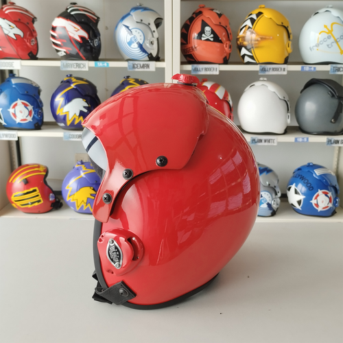 TOP GUN PLAIN RED HGU-33 FLIGHT HELMET MOVIE PROP PILOT AVIATOR USN USAF - Picture 4 of 21