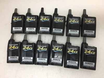 12 Eartec Full-Duplex Wireless System - Simultalk 24G { UNTESTED }