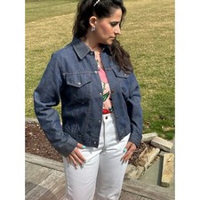 70s Montgomery Ward Denim Jacket Vintage Style Jean Jacket Classic Fit Size S