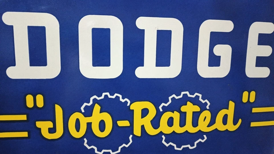 Dodge Truck Rare Porcelain Enamal Heavy Metal 24 x 24 inches Single Side - Image 4 of 4