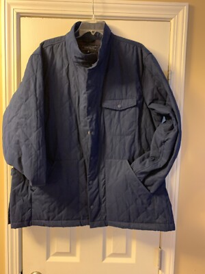 Crown And Ivy Navy Mens Quilted Jacker, L