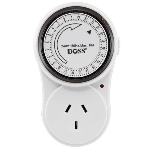 3PK 24h Mains Mechanical Timer Analogue 240V/Electricity Plug Power Point 10 Amp - Picture 3 of 4