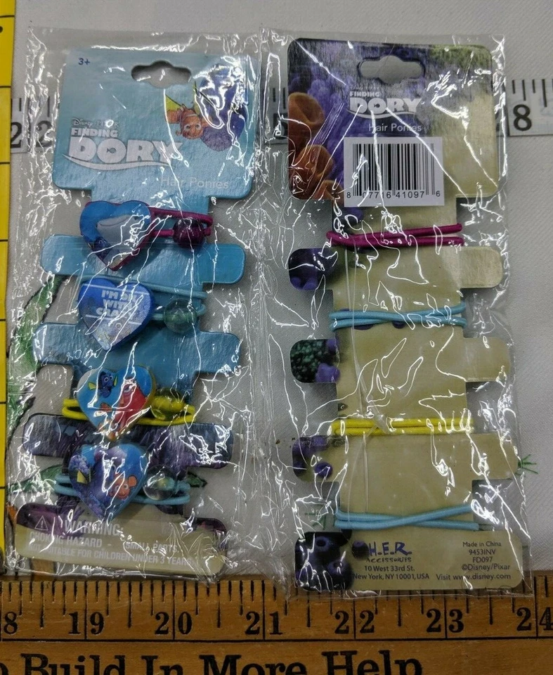 Ponis/corbatas de pelo Disney Finding Dory 8 un. Foto 2 de 2