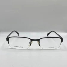 GIORGIO ARMANI GA832 003 MATTE BLACK TITANIUM METAL SEMI-RIM FRAME 52-20-140