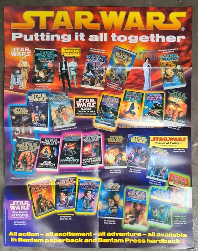 Star Wars 2 Sided Display Poster 56 x 44cm Side 1 Imperial Shuttle Side 2 Books - Foto 2 di 2
