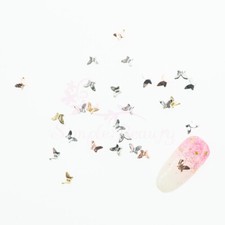 100pcs Mini Butterfly Charms Nail Art Manicure Alloy Metal 3D Crafts DIY Decor