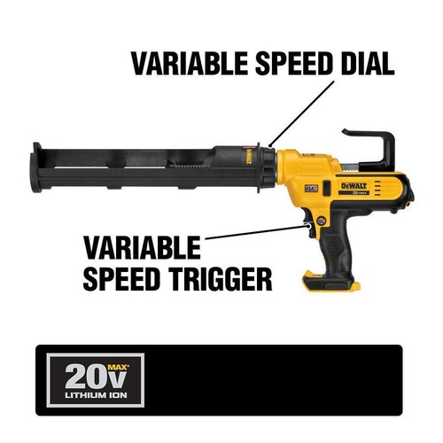 DEWALT Adhesive Gun 29 oz /600 ml Ladder Hook Cordless Lightweight (Tool Only) - Picture 2 of 7