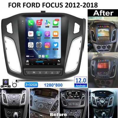 For Ford Focus 2012-2018 32GB Car Apple Carplay Radio Stereo Android 12 GPS +Cam