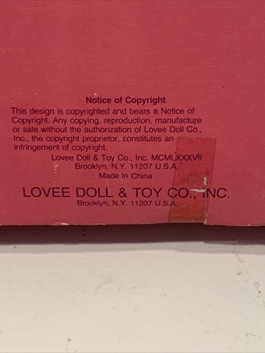 Rare Lovee 1987 Blonde Stacey’s World Of Color Doll No. 850 - New NRFP - Picture 9 of 9