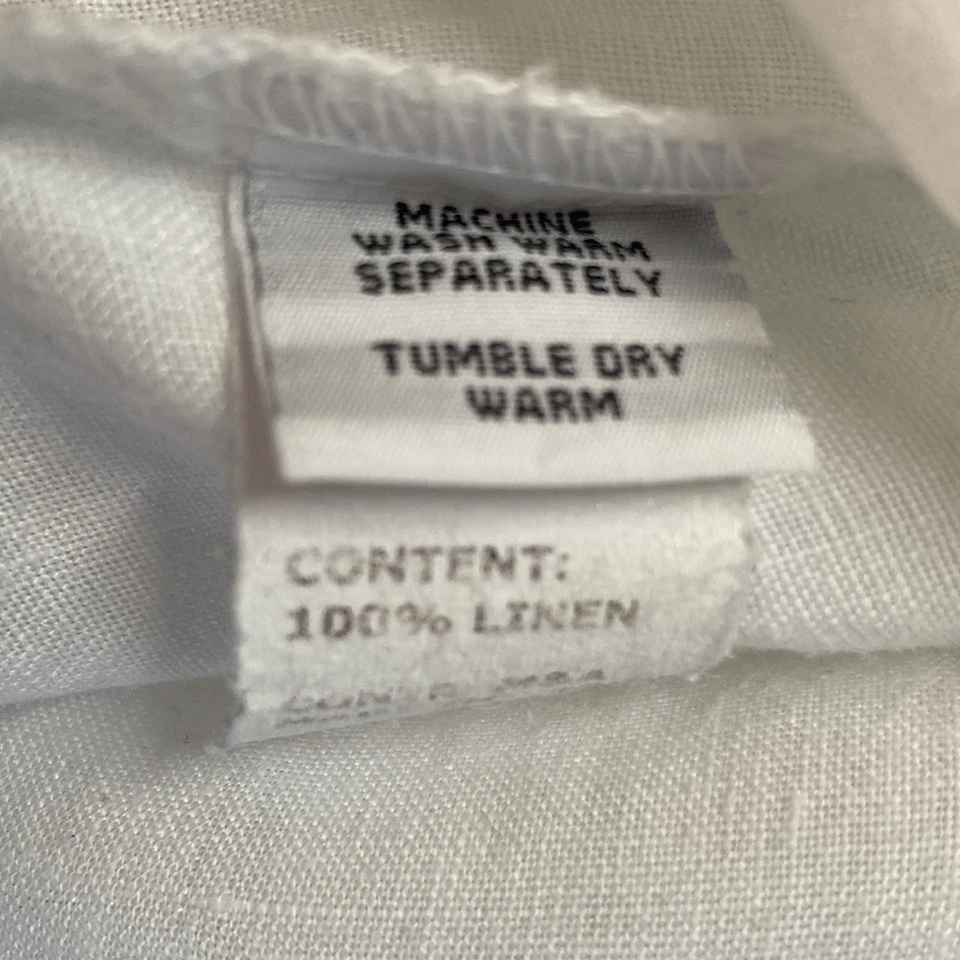 Cut Loose Size S White Linen Shirt Flare Sleeve Pullover Blouse - Image 4 of 4