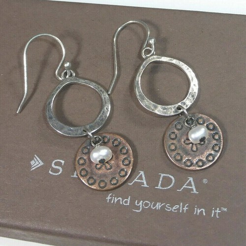Pendientes de gota de perlas de agua dulce para monedas de plata esterlina silpada W1577 - Imagen 5 de 12