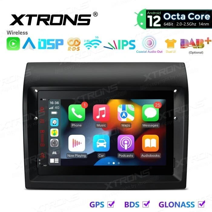 AUTORADIO ANDROID 12 FIAT DUCATO STEREO AUTO 7″ NAVI GPS WIFI COMANDI AL VOLANTE - Immagine 4 di 4