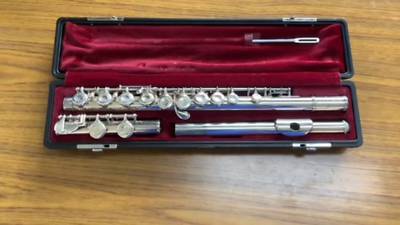 YAMAHA YFL S CONCERT FLUTE Silver Plating w/ Hard Case NIKKAN Used