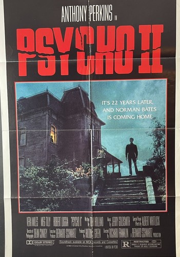 Psycho II 2 Original 27x41 One Sheet Movie Poster Horro 1983 Anthony Perkins