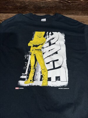 Luke Cage Avengers T- Shirt Adult XL Black Nerd Block Graphic Tee Marvel