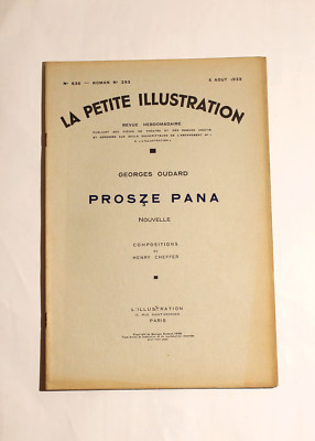 29- LA PETITE ILLUSTRATION - REVUE N°636, ROMAN N°293: 5 AOUT 1933 : PROSZE PANA