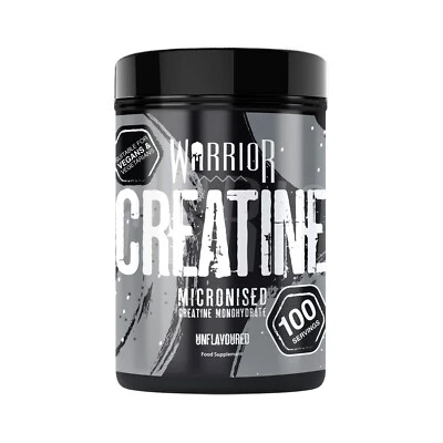 BODYBUILDING WAREHOUSE Warrior Creatine Monohydrate Powder - Micronised - Unflavoured, 500g