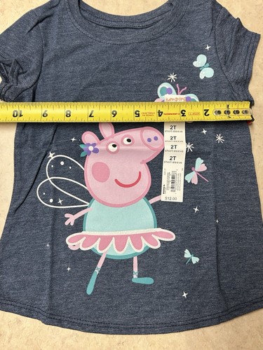 New w/tags 2 Toddler Girls 2T Peppa Pig Ballerina & Gabby’s Dollhouse T-Shirts - Picture 6 of 10