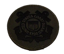 USCG COAST GUARD 1790 PATCH OD OLIVE DRAB GREEN SEMPER PARATUS VETERAN SERVICE