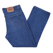 Vintage 90's Levis Orange Tab 517 Boot Cut 37x30 Medium Blue Jeans Made In USA