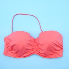 Victorias Secret 36C Salmon Pink Underwired Bikini Top Halter Padded Push Up New