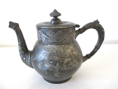 Antique Manhattan Silver Plate Co Quadruple Plate Teapot & Sugar