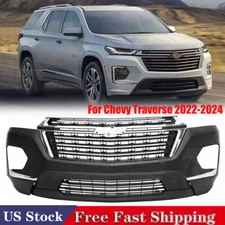 Front Bumper Cover & Grille Assembly Kit Fit for 2022-2024 Chevy Traverse