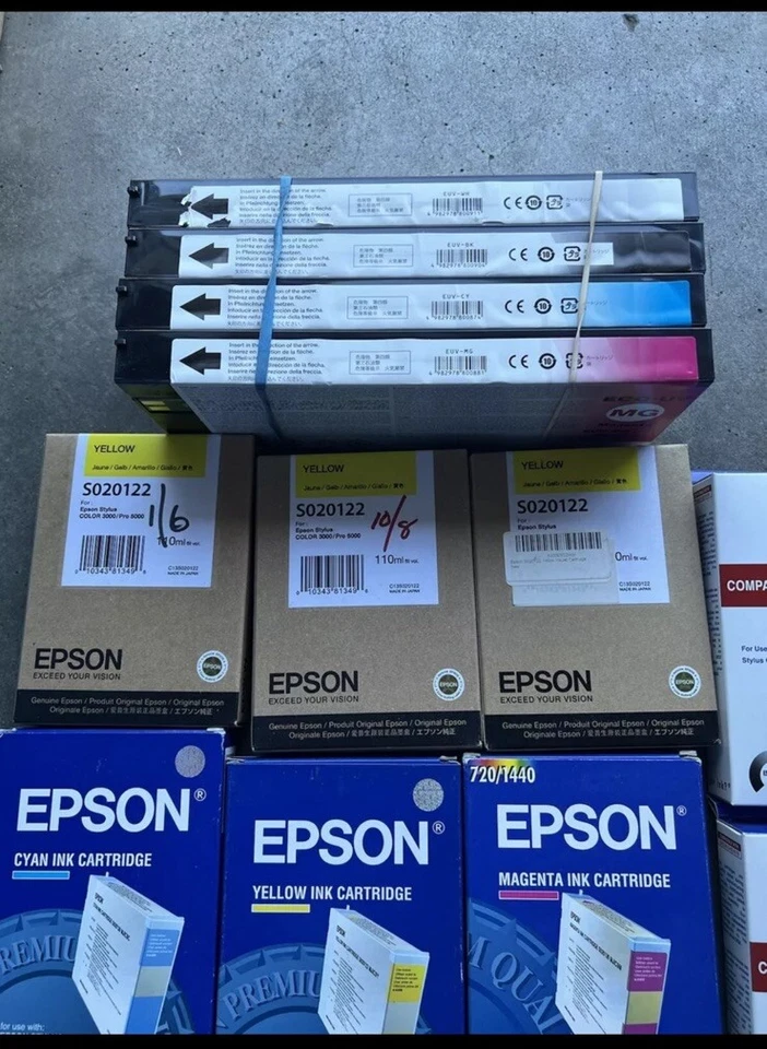 LOTE DE 29 cartuchos de tinta Epson Stylus 3000 PRO 5000 amarillo cian magenta caducados Foto 2 de 4