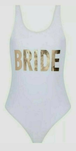 PRIMARK DAMAS NOVIA ESCUADRÓN TRAJE DE BAÑO TRAJE DE BAÑO GALLINA FIESTA BODA - Imagen 2 de 4