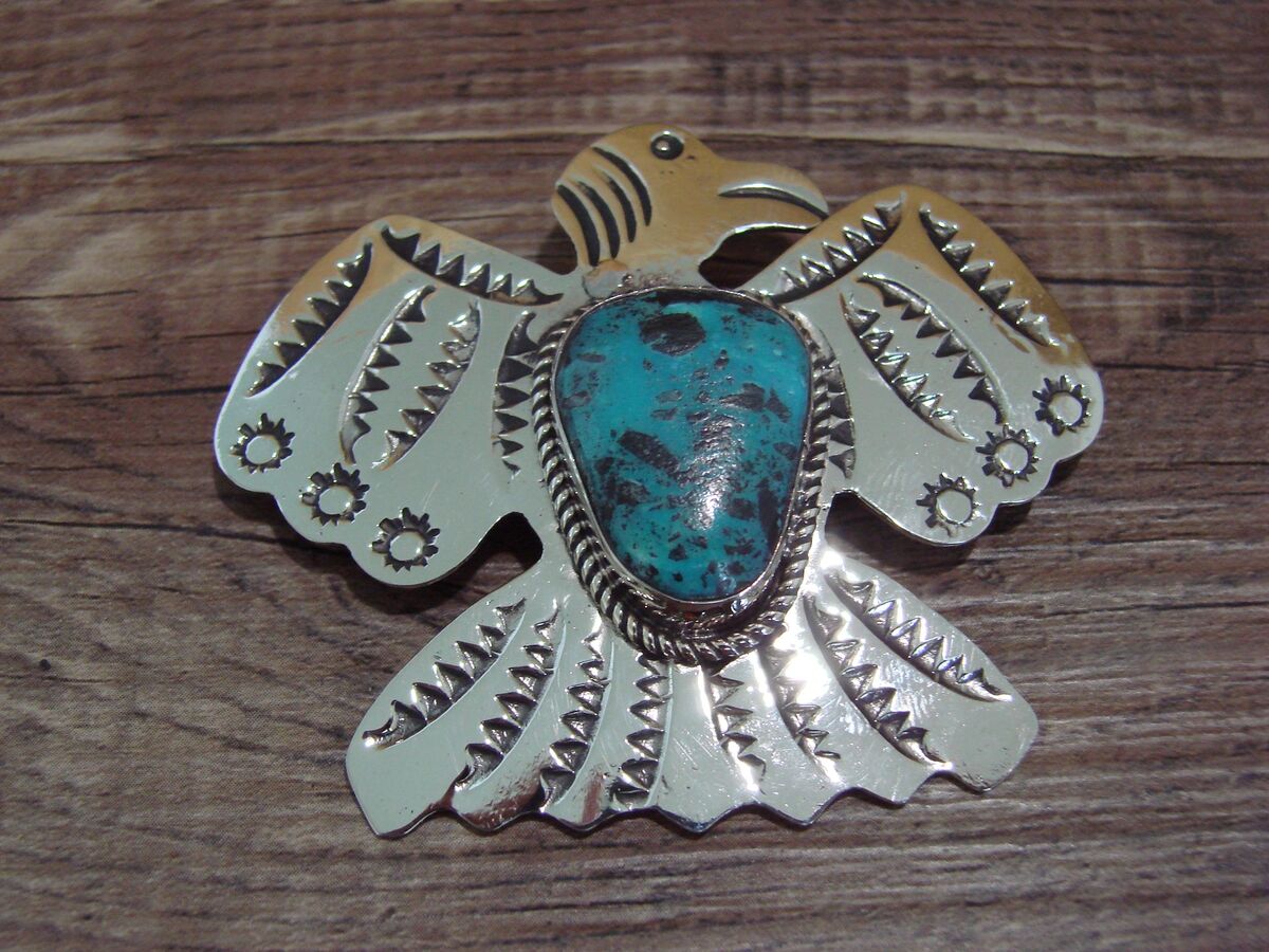 The Best Native American Navajo Turquoise Thunderbird Sterling Silver Bracelet The Best Native American Navajo Turquoise Thunderbird Sterling Silver Bracelet