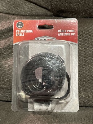 RoadPro Truck CB Antenna Coaxial Cable 18 ft Shielding Coverage RP-18CC RG-58A/U
