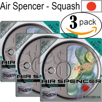 A9 SQUASH AS CARTRIDGE AIR SPENCER AIR FRESHENER EIKOSHA CS-X3 - 3 Pack