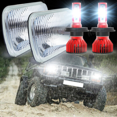 Pair 5X7'' 7X6 LED Headlights Hi/Lo DRL For Toyota Tacoma 1995 1996 1997 & Pickup