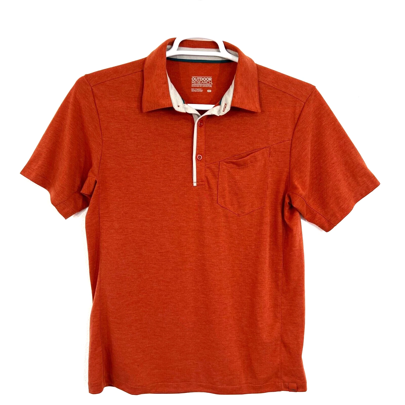 outdoor-research short sleeve tee 1/4 button up hiking shirt