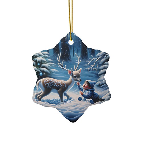 Childlike Collection Ceramic Ornaments, two-sided print - "Wonderland Friends" - Picture 3 of 13