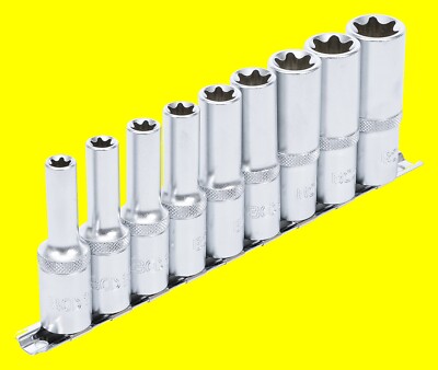 BGS 2026 LANGE TIEFE TORX Nüsse E10-24 E-Profil TORXSATZ Antrieb 12,5mm (1/2'')