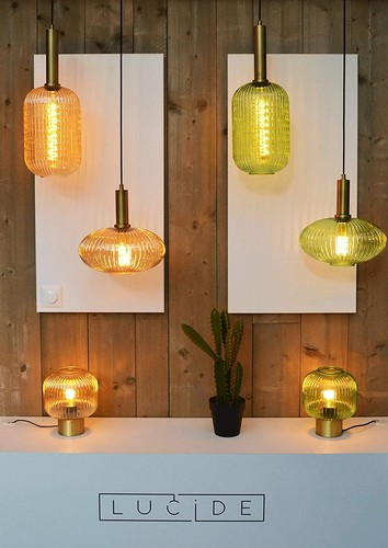Lámpara colgante de vidrio tintada rectangular linterna de techo pantalla LED E27 bombilla - Imagen 4 de 32