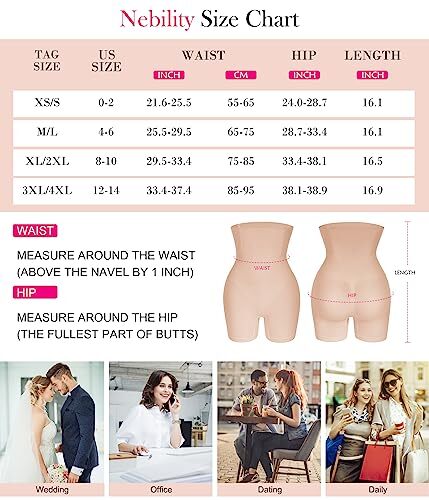 Womens' Shapewear Thigh Slimmer Tummy Control Body Shaper Medium-Large Beige - Picture 5 of 5