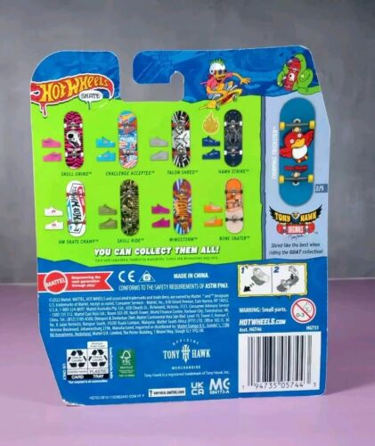 CHIRPING TRICKSTER ~ Tony Hawk HOT WHEELS Skate Fingerboard HGT53 @2022 - Picture 2 of 2