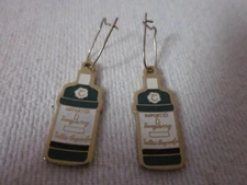 Vintage Tanqueray Imported Vodka enamel Metal pierced earrings
