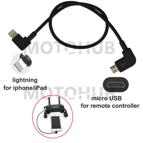 Cable for DJI Phantom 3 4 Inspire 1 2 Remote Controller RC IOS iPhone/iPad USB