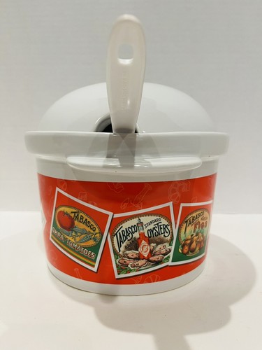 Vintage Tabasco Chili Crockpot With Lid crock cookware kitchen soup bowl - Picture 7 of 11
