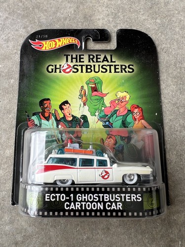 Hot Wheels Retro Card Movie Real Ghostbusters Cartoon Ecto-1 Protector Case - Picture 2 of 3