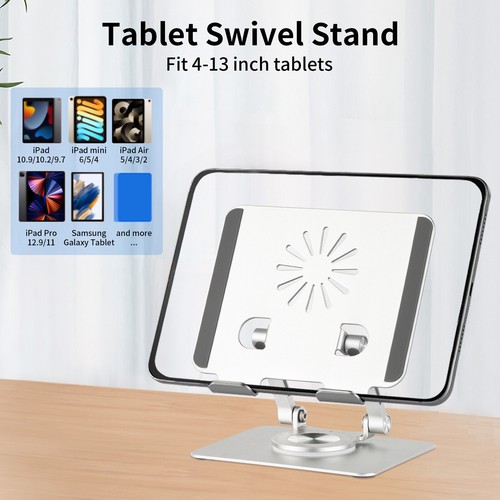 Tablet Stand Holder Adjustable Desktop Stand Foldable Aluminum For Phone Ipad us - Picture 14 of 24