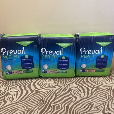 Lot Of 3 Prevail Per-Fit Daily Brief XL Mat Body Shape Maximum 45 Count Total