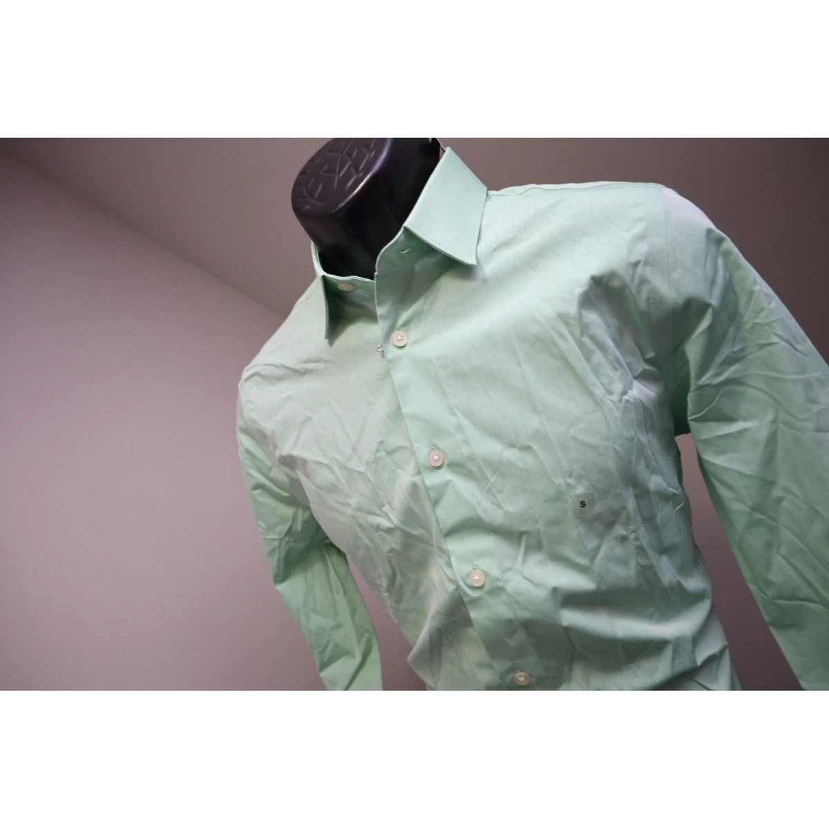 Express Green Solid Dress Shirts for Men for sale | eBay
