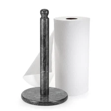Marble Towel Holder 12 inch (Black) - Kitchen Countertop Towel Holder Stand R...