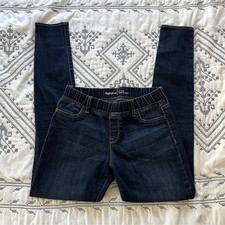 GapKids 1969 Girls 16 Slim Blue Denim Jegging Jeans Pull-On Dark Wash Pockets