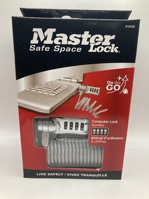 MASTER LOCK - Computer Sicherheitskabel Vorhängeschloss Code Master Lock 2120D - Neu