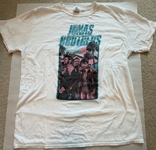 Jonas Brothers 2019 White 2-Sided Concert Tour 100 Cotton T-Shirt Sz Large